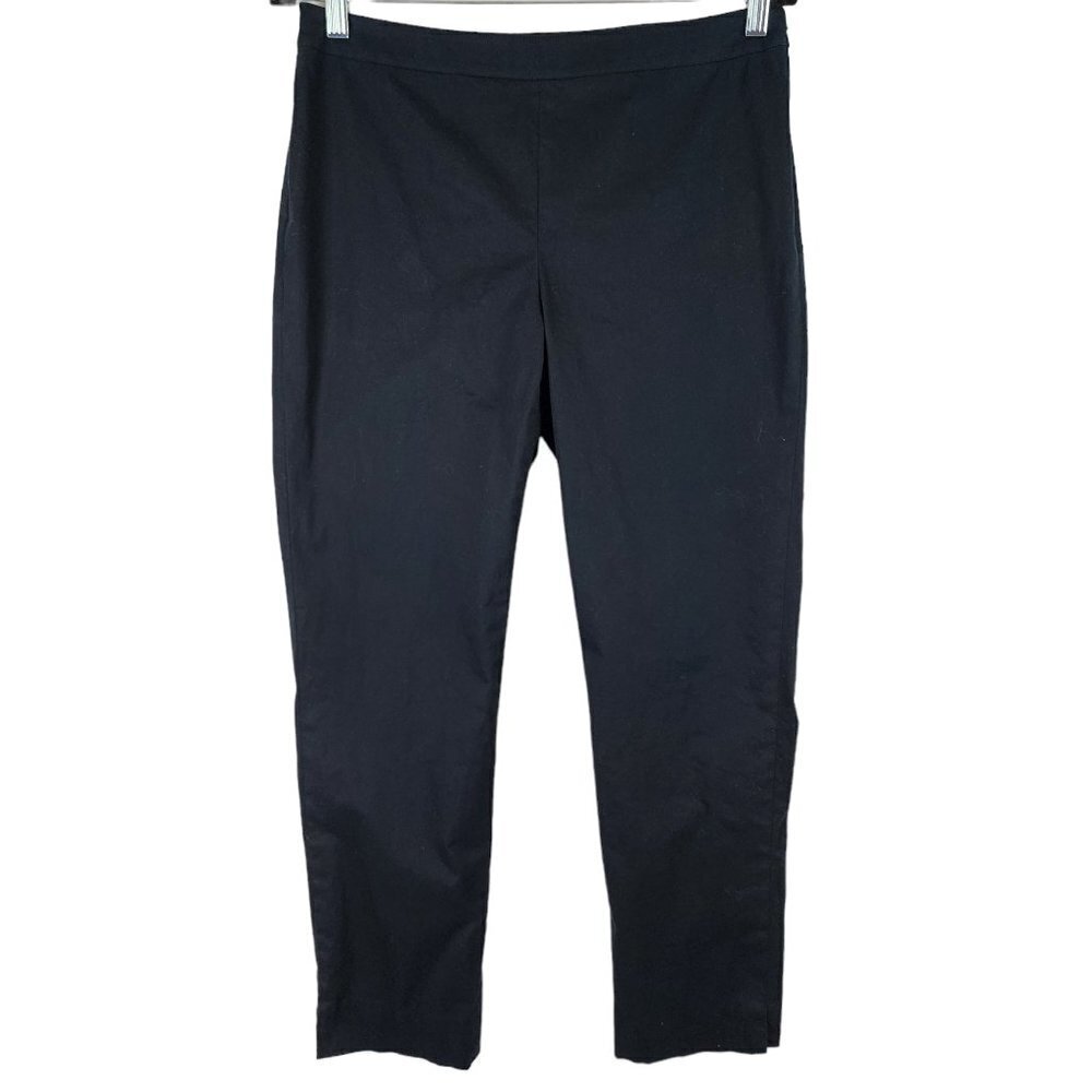 Lafayette 148 Women's Professsional Pants Side Zip Dark Navy Cotton Stretch sz 6